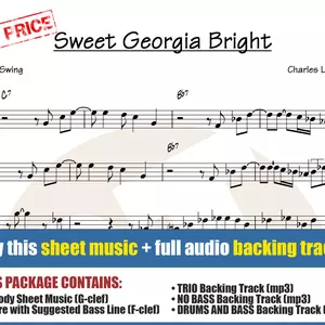 Cover image for Online course Sweet Georgia Bright (Sheet Music + Backing Tracks)