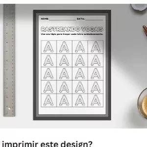 Imagem de capa para o Ebook Caligrafia para Traçar Vogais Maiúsculas e Minúsculas em Estilo Ilustrativo Preto e Branco
