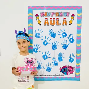 Imagem de capa para o Ebook Mural coletivo volta às aulas stitch