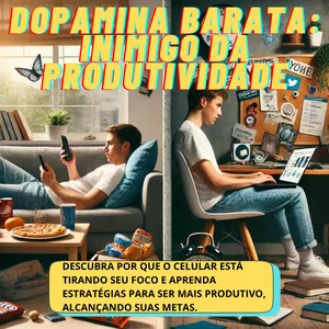 Imagem de capa para o Ebook Dopamina Barata: Inimigo da Produtividade