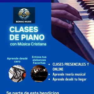 Imagen de portada para Curso online Clases de piano con musica Cristiana