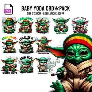 Cover image for Online course PACK BABY YODA CBD x11 PNG Format