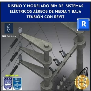 Imagen de portada para Curso online Diseño y Modelado BIM de Redes Eléctricas Aéreas de Distribución con REVIT