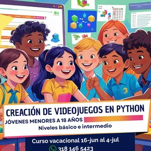 Imagen de portada para Evento online 🧠 Curso de Programación con Python: ¡Crea tu propio videojuego!