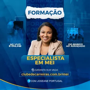 Imagem de Formação Especialista em MEI - Turma Online criado por Joseane Portugal | Clube de Carreiras Educação e Negócios na hotmart