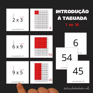 Imagem de capa para o Ebook INTRODUÇÃO A TABUADA - CARTÕES MONTESSORI