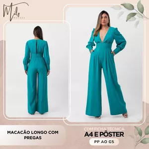 Imagem de capa para o Ebook Macacão Longo com Pregas