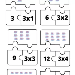 Quebra-cabeças de Tabelas de Multiplicação em COQUINHOS