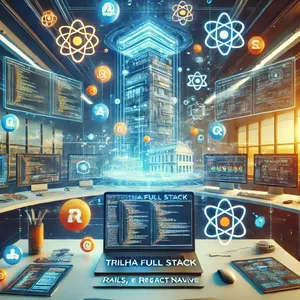 Imagem de capa para o Curso online Trilha Full Stack: Rails, React e React Native