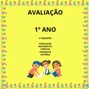 Imagem de capa para o Ebook AVALIAÇÃO 4º BIMESTRE 1º ANO