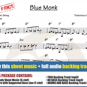 Cover image for Online course Blue Monk (Sheet Music + Backing Tracks)