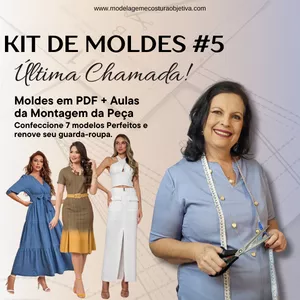 Imagem de capa para o Curso online Kit De Moldes #5: Confeccione 7 modelos Perfeitos e renove seu guarda-roupa.