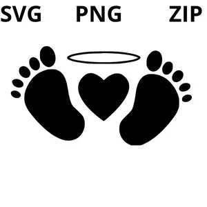 Cover image for Online course Baby footprint, baby feet SVG Instant download SVG, PNG, eps, dxf, jpg digital download