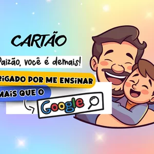 Imagem de capa para o Ebook Cartão Dia dos Pais tema Google