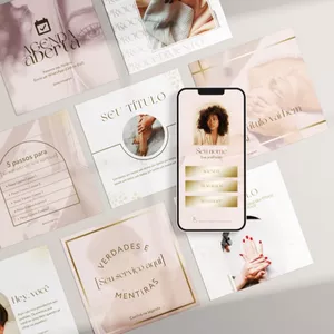Curso Pack de Posts para Instagram Luxo - Rosê