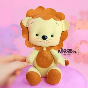 Imagem de capa para o Ebook Molde Digital Leão Safari em Feltro🦁✨