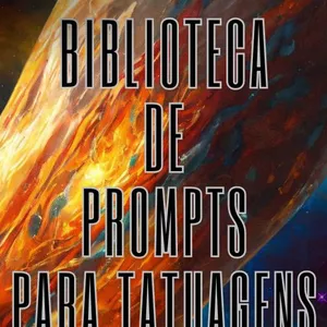 Imagem de capa para o Ebook Midjourney: Biblioteca de Prompts Para Tatuagens