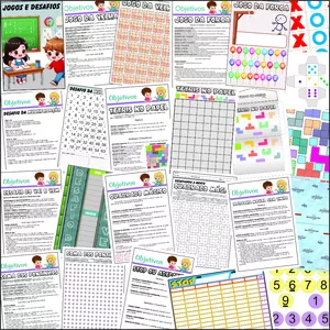 Imagem de capa para o Ebook 🙋🏻‍♀️ Jogos e desafios para trabalhar com as crianças na colônia de férias ou nas horas vagas das aulas