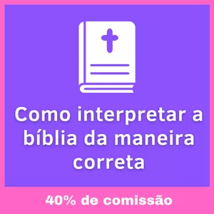 Imagem do curso Como interpretar a bíblia da maneira correta