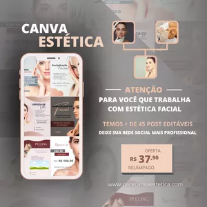 Pack Canva Estética Facial por Fernanda Bezerra Barbosa