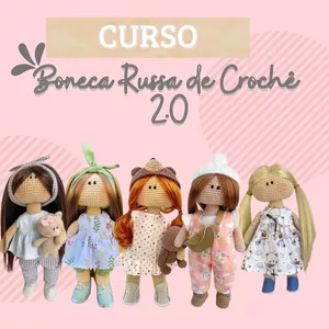 Imagem de capa para o Curso online Boneca Russa de Crochê