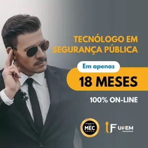 Imagem de capa para o Curso online Tecnólogo em Segurança Pública (18 meses)