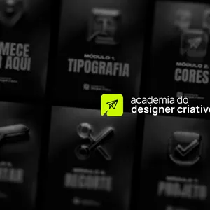Imagem de capa para o Curso online Academia do Designer Criativo
