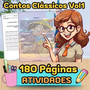 Imagem de capa para o Ebook Atividades Contos Clássicos Volume 1