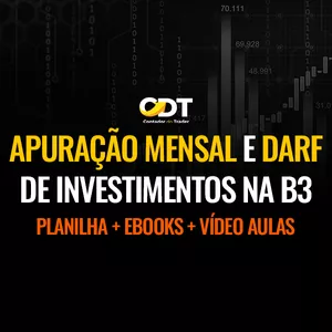 Imagem de capa para o Curso online APURAÇÃO MENSAL e DARF DE INVESTIMENTOS B3  + PLANILHA + E-BOOK