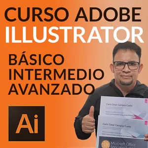 Imagen de portada para Curso online Curso Profesional de Adobe Illustrator 