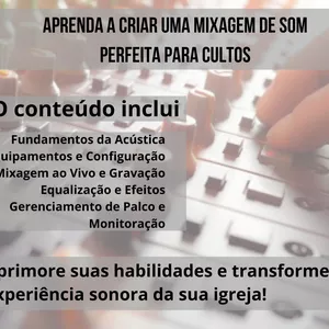 Imagem de capa para o Ebook MIXAGEM DE SOM EM IGREJAS PARA INICIANTES