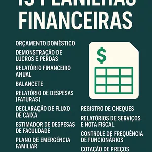 Imagem do curso COMBO 15 planilhas financeiras 