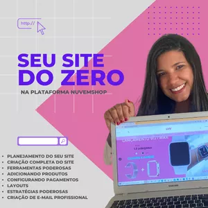 Imagem de capa para o Curso online Seu site na Nuvemshop do ZERO
