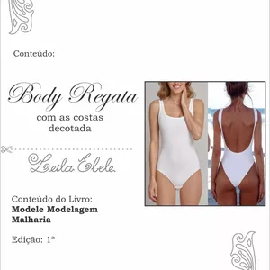 Imagem de capa para o Ebook Tutorial Modelagem de Body Regata com decote profundo nas costas