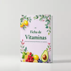 Imagem de capa para o Ebook Ficha de Vitaminas: Vitaminas Essenciais para Mulheres com Lipedema
