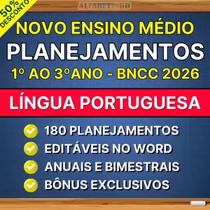 Imagem do curso LÍNGUA PORTUGUESA - Planejamentos - Ensino Médio - BNCC 2026