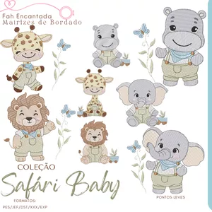 Imagem de capa para o Curso online 02 Coleção Safári Baby - Matriz de Bordado
