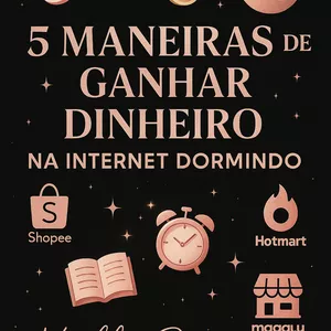Imagem de capa para o Ebook 5 maneiras de ganhar dinheiro dormindo 24 horas por dia 