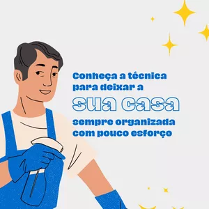 Imagem de capa para o Curso online  Descubra o segredo para uma casa sempre organizada 🧹🏠