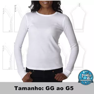 Imagem de capa para o Ebook Molde Digital de Baby Look Tradicional Manga Longa (GG ao G5)