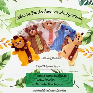 Imagem de capa para o Ebook Apostila Coleção Fantoches em Amigurumi