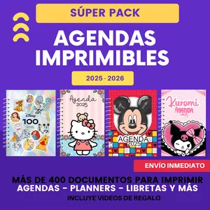 Imagen de portada para Ebook TUS AGENDAS PARA IMPRIMIR 2025 - 2026 🤩