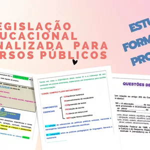 Imagem de capa para o Ebook Legislação Educacional Personalizada para Concursos na Área da Educação