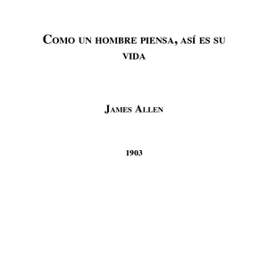 Imagen de portada para Ebook Como un hombre piensa, así es su vida