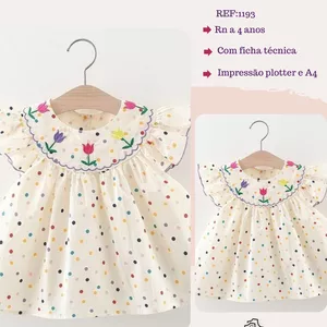 Imagem de capa para o Ebook Molde vestido bebê REF:1193