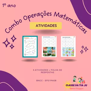 Imagem de capa para o Ebook Combo Operações Matemáticas  - 1º ano