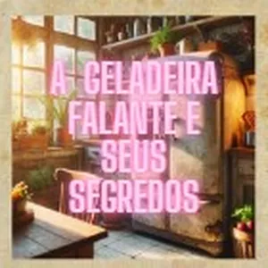 Imagem de capa para o Ebook A Geladeira Falante e Seus Segredos - Literatura Infantil - Colorida. 