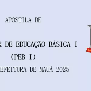 Imagem de capa para o Ebook Apostila PEB I Mauá 2025 - PSS de Mauá 2025