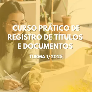 Imagem de capa para o Curso online Curso RTD - Registro de Títulos e Documentos - Turma 1/2025