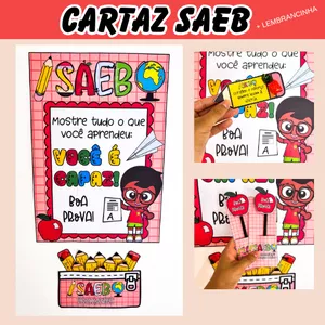 Imagem de capa para o Ebook Cartaz SAEB + Lembrancinha